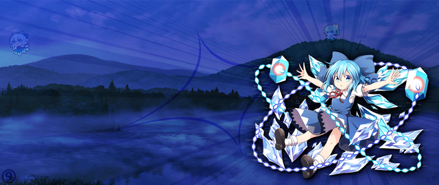 Cirno from Touhou (banner) | Created for Cirno Day! 9/9