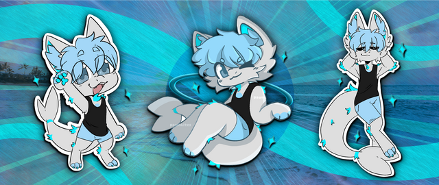 Azure (OC, banner) | Created for ThatBoiAidan, original drawings by KatandStar154 and pawnbites | Made as a birthday present