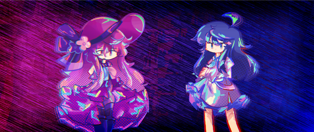 Tsuki and Dawn (banner) | Requested by a friend, first time making any banner on paint.net